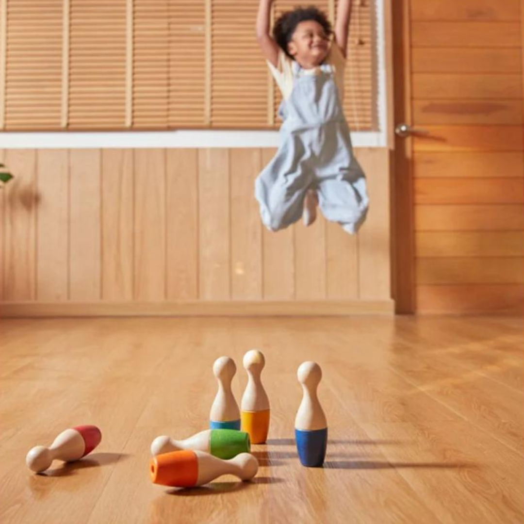 Eco-friendly Wooden Kids Bowling Set