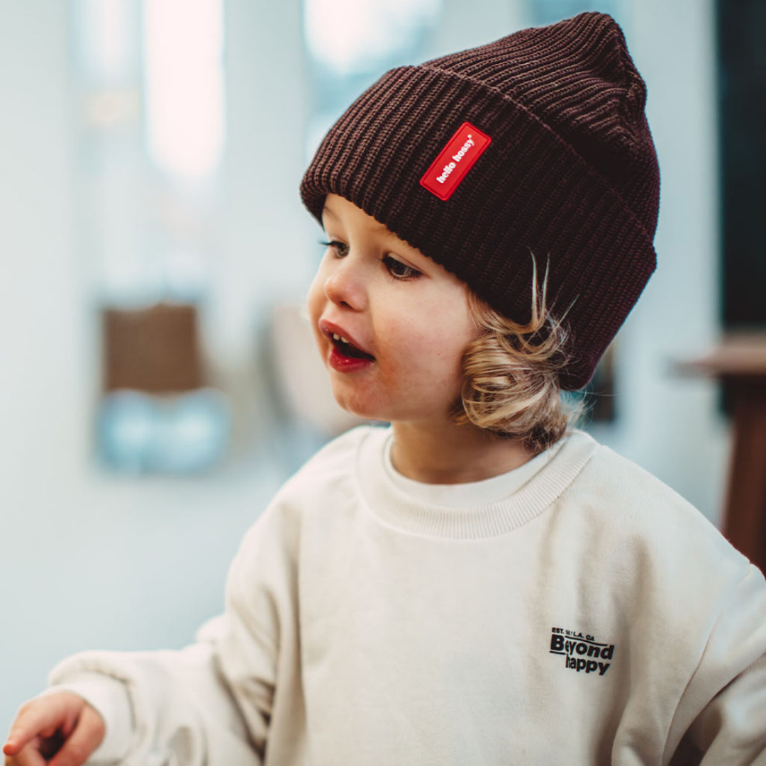 Kids Flow Chocolate Beanie | Brown