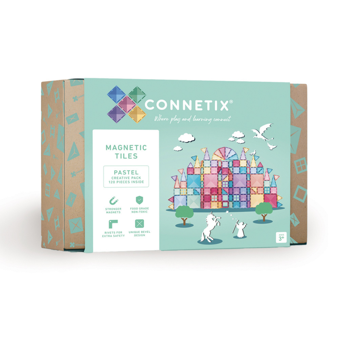 Connetix Magnetic Tiles Pastel Creative Pack - 120 pieces