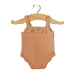 Brown Sugar Ribbed Knit Doll Bodysuit