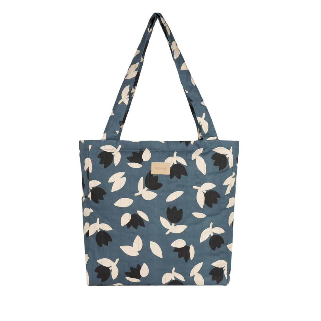 Hyde Park XL Tote Bag | Blue Black Tulips