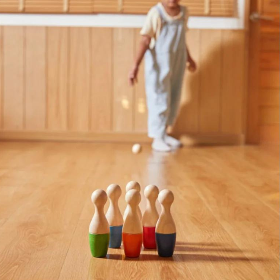 Eco-friendly Wooden Kids Bowling Set