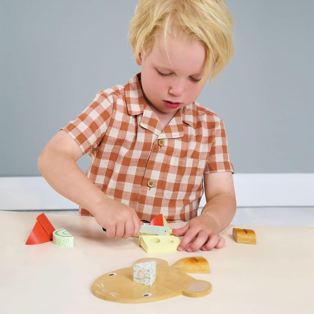 Cheese Chopping Board Role Wooden Play Set
