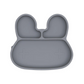 We Might Be Tiny Kid-Friendly Sticky Plate Grey Bunny