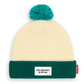 Kids Colour Block Hope Beanie | Green & Cream