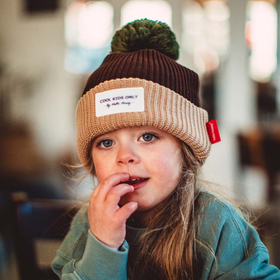 Kids Colour Block Pistachio | Brown & Green