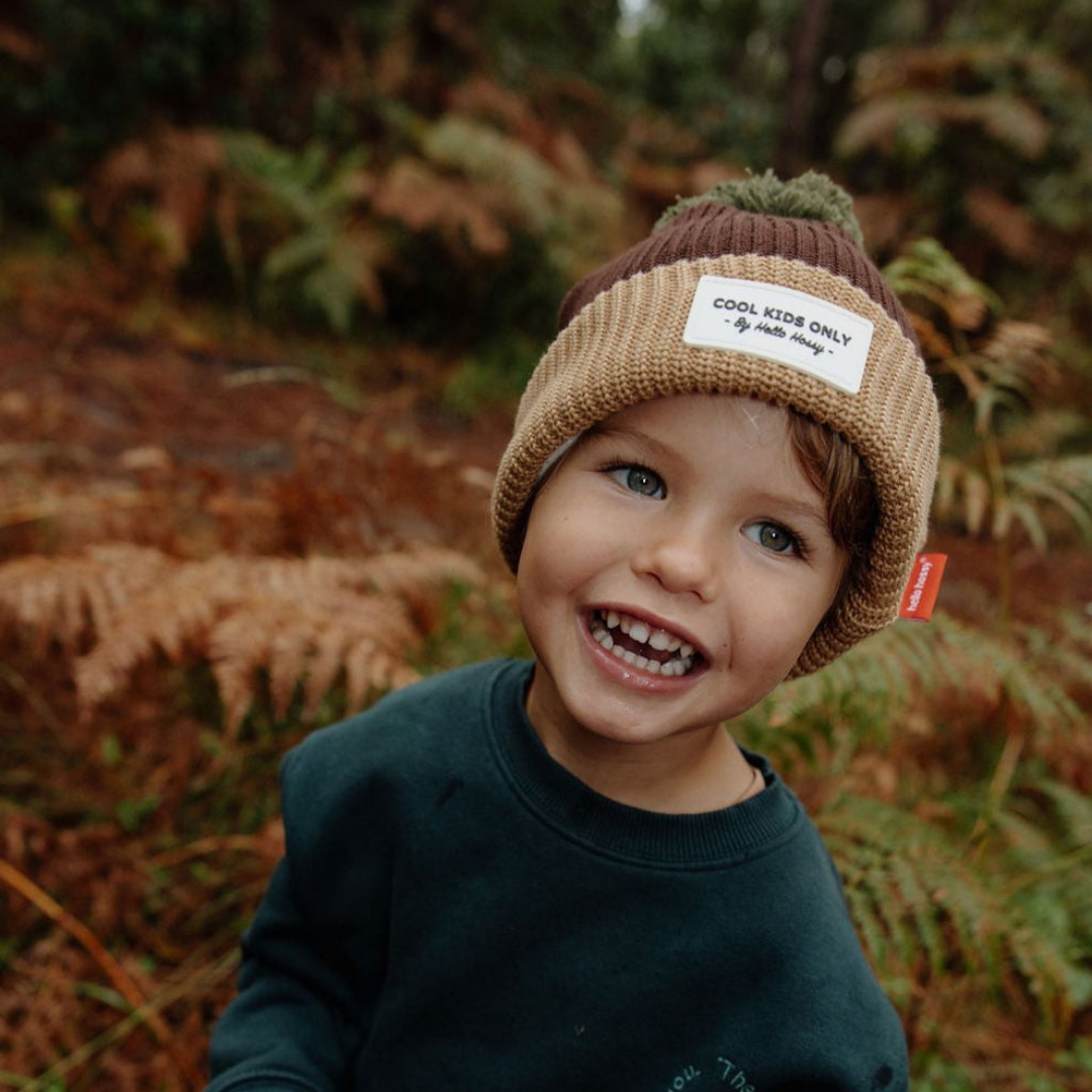 Kids Colour Block Pistachio | Brown & Green