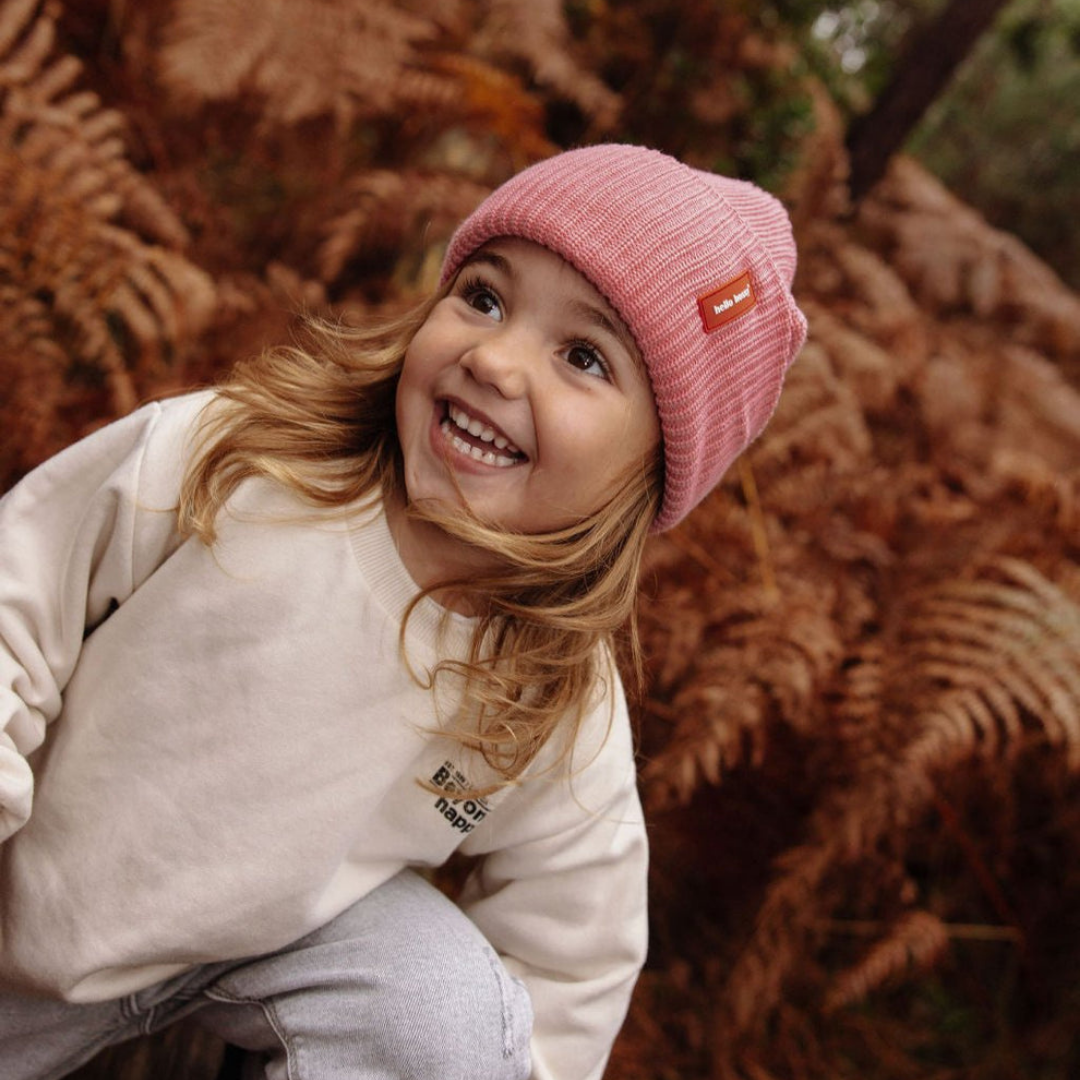 Kids Flow Pink Beanie | Soft Pink
