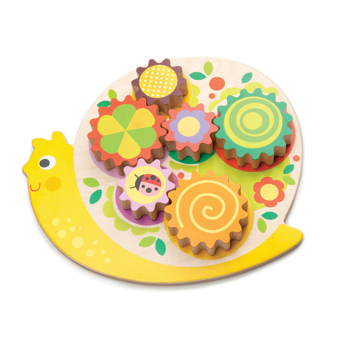 Snail Colourful Wooden Cogs and Gears Toy